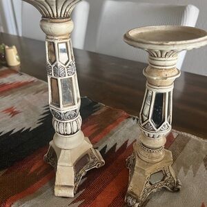 Elegant Cream Candle Holders